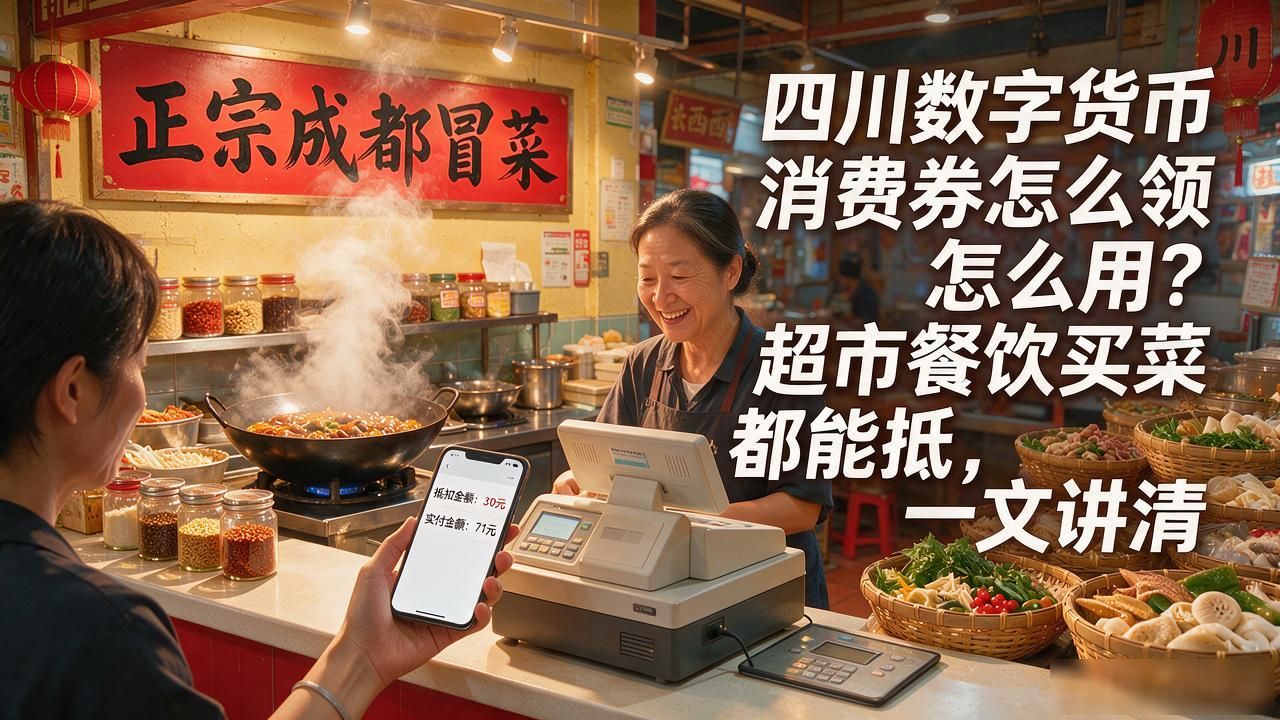 四川数字货币消费券怎么领怎么用？超市餐饮买菜都能抵，一文讲清