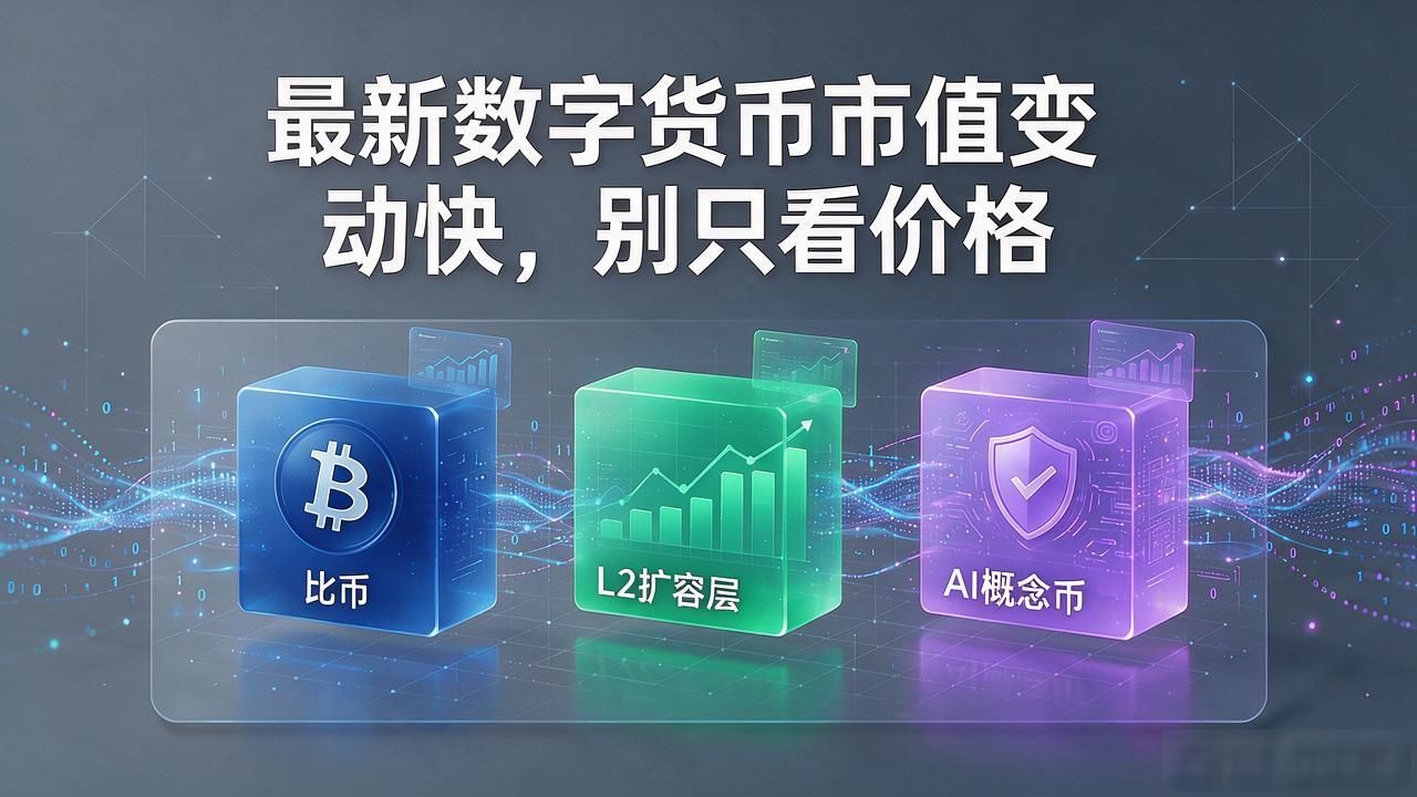 最新数字货币市值变动快，别只看价格