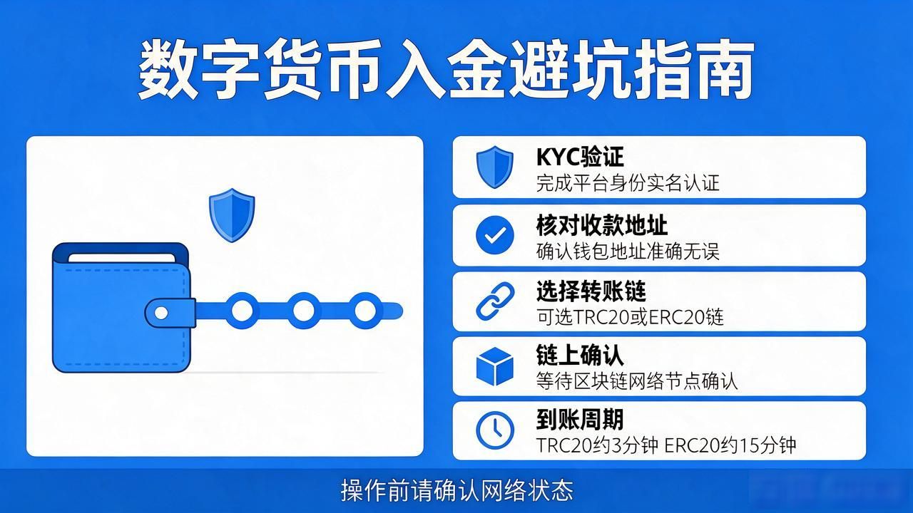 数字货币账户入金怎么搞，从KYC验证到链上到账，全程避坑指南