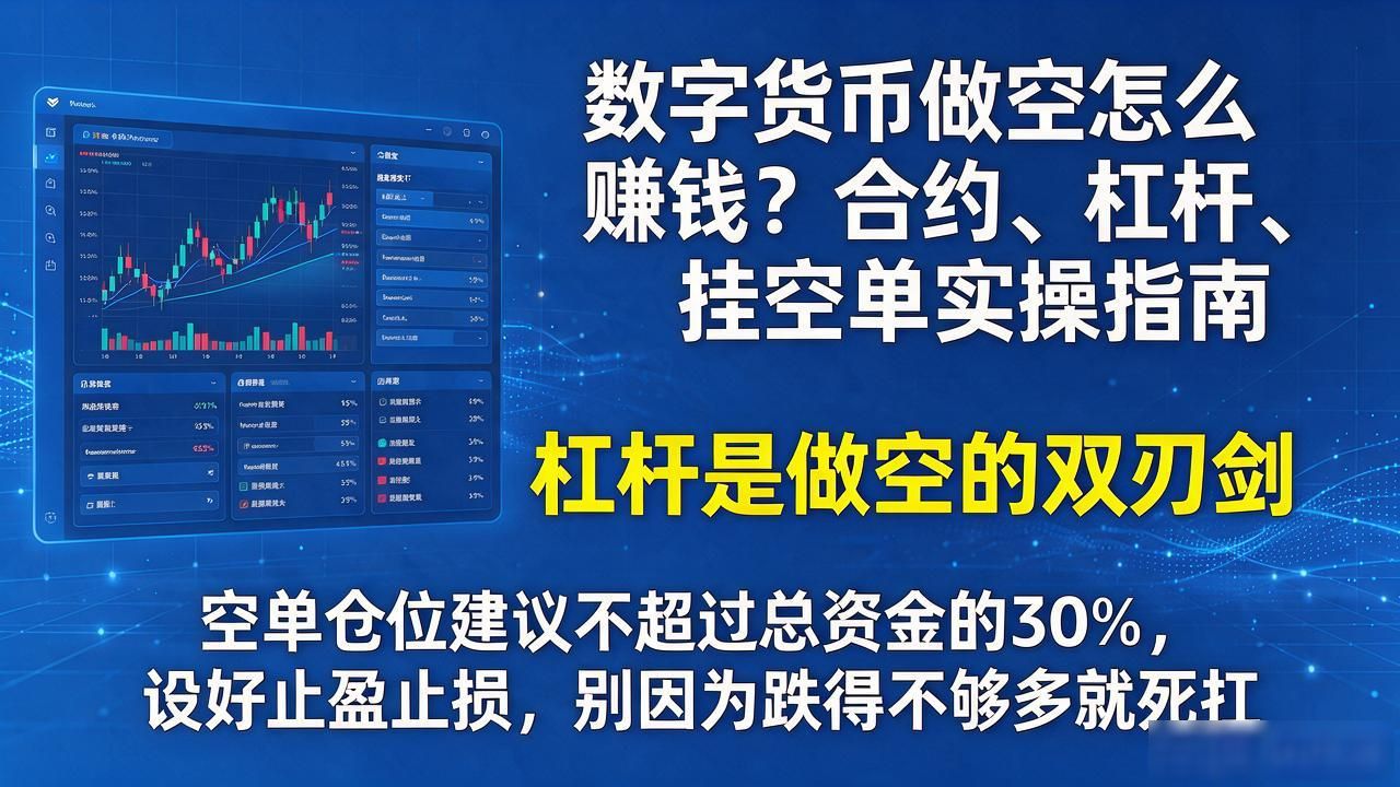 数字货币做空怎么赚钱？合约、杠杆、挂空单实操指南