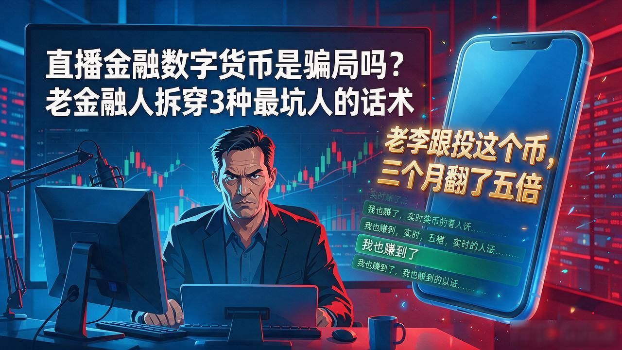 直播金融数字货币是骗局吗？老金融人拆穿3种最坑人的话术