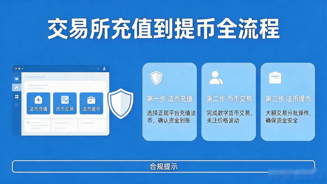 法币变数字货币三步操作指南：交易所充值到提币全流程